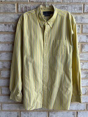 Ralph Lauren Long Sleeve Button Up Striped Shirt Men's Size XL